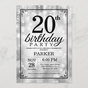 Invitation d'anniversaire Parties scintillant d'ar