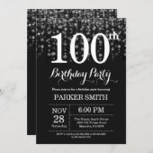 Invitation d'anniversaire Parties scintillant d'ar (Devant / Derrière)