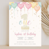 Invitation d'anniversaire - Pastel 5x7