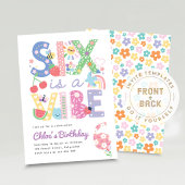 Invitation d'anniversaire pastel pour fille 6 ans,