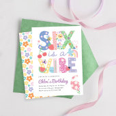 Invitation d'anniversaire pastel pour fille 6 ans,