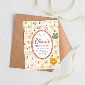 Invitation d'anniversaire pastel pour fille, fête