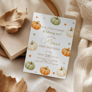 Invitation d'anniversaire Pastel Pumpkin Little On