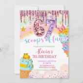 Invitation d'anniversaire Pastel Sequin 67 Glace (Devant)