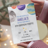 Invitation d'anniversaire Pastel Space