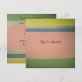 Invitation d'anniversaire Pastel Stripe (Devant / Derrière)