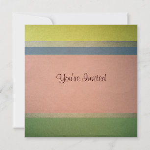 Invitation d'anniversaire Pastel Stripe