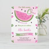 Invitation d'anniversaire pastèque (Debout devant)