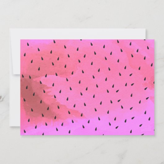 Invitation d'anniversaire pastèque (Dos)