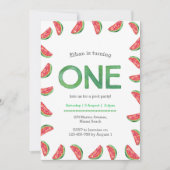 Invitation d'anniversaire | pastèque tropicale (Devant)