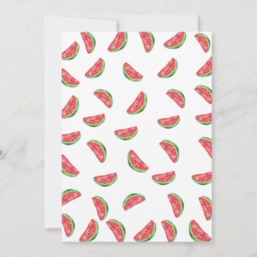Invitation d'anniversaire | pastèque tropicale (Dos)