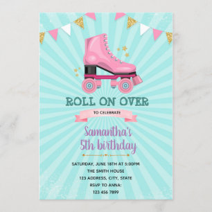 Invitation d'anniversaire patin à roulettes