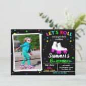 Invitation d'anniversaire patin à roulettes - Fête (Debout devant)