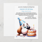 Invitation d'anniversaire Pawsitively Fun (Devant / Derrière)