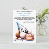 Invitation d'anniversaire Pawsitively Fun (Debout devant)
