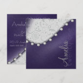 Invitation d'anniversaire Pearl Square (Devant / Derrière)