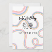 Invitation d'anniversaire personnalisable (Dos)