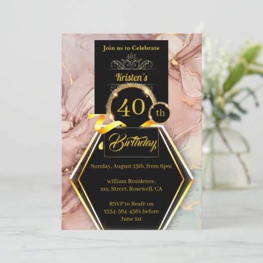 Invitation d'anniversaire personnalisable (Debout devant)