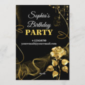 Invitation d'anniversaire personnalisable carte d' (Dos)