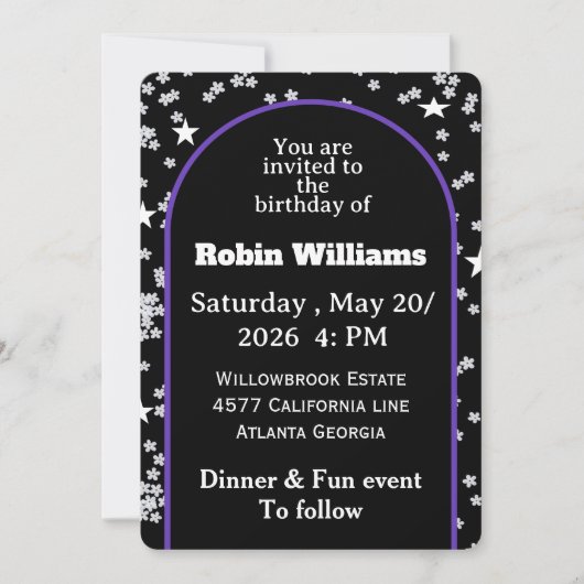 Invitation d'anniversaire personnalisable | Parti (Devant)