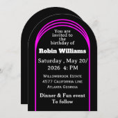 Invitation d'anniversaire personnalisable pour adu (Devant / Derrière)