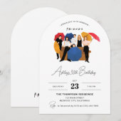 Invitation d'anniversaire personnalisable sur le t (Devant / Derrière)