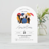 Invitation d'anniversaire personnalisable sur le t (Debout devant)