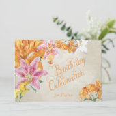 Invitation d'anniversaire personnalisé de la nage (Debout devant)