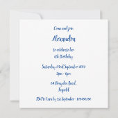 Invitation d'anniversaire personnalisé de la sirèn (Dos)