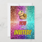 Invitation d'anniversaire Personnalisé de l'escarg (Dos)