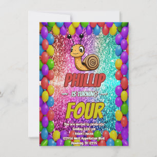 Invitation d'anniversaire Personnalisé de l'escarg