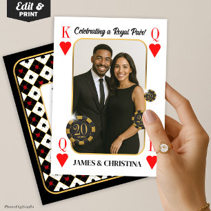 Invitation d'anniversaire personnalisé, Poker Casi