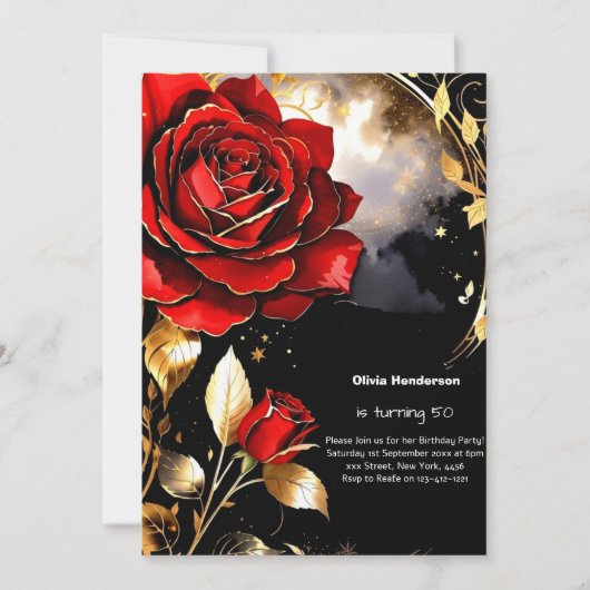 Invitation d'anniversaire personnalisée (Devant)