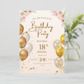 Invitation d'anniversaire personnalisée (Debout devant)