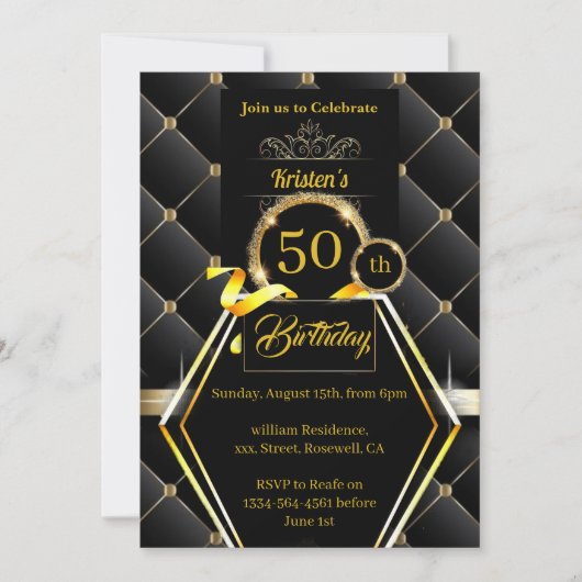 Invitation d'anniversaire personnalisée (Devant)