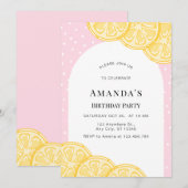 Invitation d'anniversaire personnalisée à la citro (Devant / Derrière)