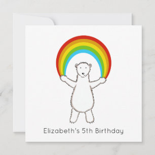 Invitation d'anniversaire personnalisée à l'ours p