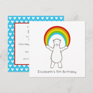 Invitation d'anniversaire personnalisée à l'ours p