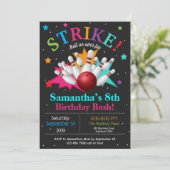 Invitation d'anniversaire personnalisée avec quill (Debout devant)