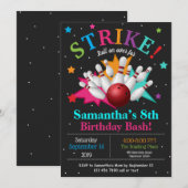 Invitation d'anniversaire personnalisée avec quill (Devant / Derrière)