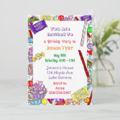 Invitation d'anniversaire personnalisée | Bonbons (Debout devant)