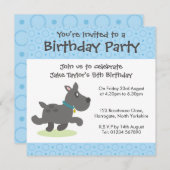 Invitation d'anniversaire personnalisée - Chien no (Devant / Derrière)