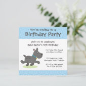 Invitation d'anniversaire personnalisée - Chien no (Debout devant)