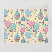 Invitation d'anniversaire personnalisée colorée (Dos)