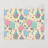 Invitation d'anniversaire personnalisée colorée (Dos)