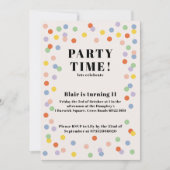 invitation d'anniversaire personnalisée colorée (Devant)