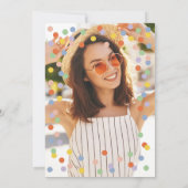 invitation d'anniversaire personnalisée colorée (Dos)