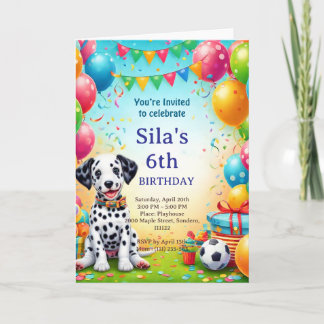 Invitation d'anniversaire personnalisée Dalmatien