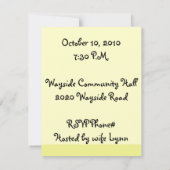 Invitation d'anniversaire personnalisée de Cupcake (Dos)