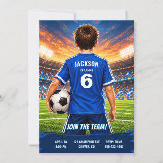 Invitation d'anniversaire personnalisée de maillot
